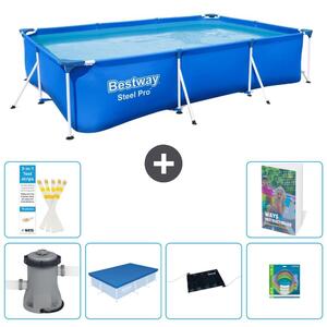 Bestway Steel Pro, piscina rettangolare - 300x201x66 cm - composta da 5 parti, modello S211
