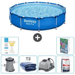 Piscina gonfiabile Bestway Steel Pro, rotonda, dimensioni 366x76 cm, composta da 5 parti, modello S329