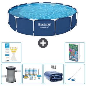 Bestway Steel Pro, piscina in acciaio, rotonda - 396x84 cm - composta da 5 parti, modello S310