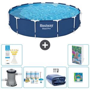 Piscina gonfiabile Bestway Steel Pro, rotonda, dimensioni 396x84 cm, composta da 5 parti, modello S282
