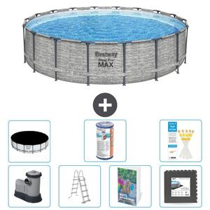 Piscina gonfiabile Bestway Steel Pro MAX, rotonda, 549x122 cm, composta da 6 parti, modello S563