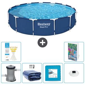 Piscina gonfiabile Bestway Steel Pro, rotonda, dimensioni 396x84 cm, composta da 5 parti, modello S326