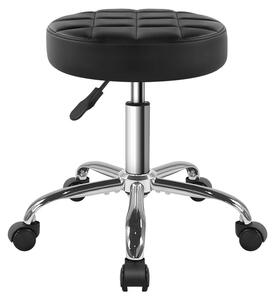 Omgoods - Sedia girevole classica nera con rotelle - Sedia regolabile in altezza, ideale per la casa e il salone