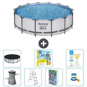 Piscina gonfiabile Bestway Steel Pro MAX, rotonda, 427x122 cm, composta da 6 parti, modello S529