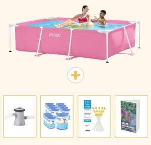 Piscina fuori terra rettangolare - 220x150x60 cm - 5 pezzi - Modello SCB123