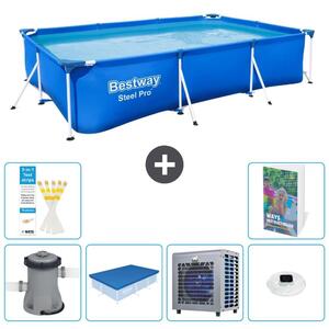 Bestway Steel Pro, piscina rettangolare - 300x201x66 cm - composta da 5 parti, modello S175