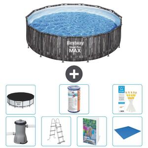Piscina gonfiabile Bestway Steel Pro MAX, rotonda, 427x107 cm, composta da 6 parti, modello S594