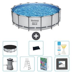 Piscina gonfiabile Bestway Steel Pro MAX, rotonda, 488x122 cm, composta da 6 parti, modello S543