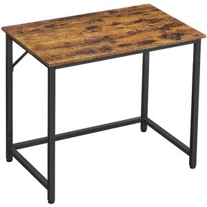 Scrivania - Leobert - Marrone Rustico/Nero - 80 X 50 X 75 Cm