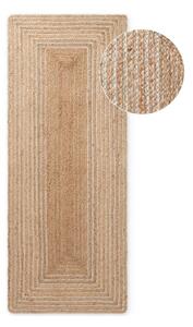 Passatoia di colore naturale/colore naturale chiaro in iuta reversibile/tessuta a mano 80x300 cm Juno – Hanse Home