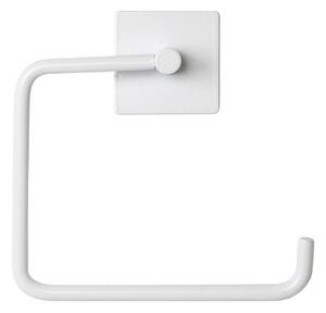 Porta carta igienica senza foratura bianco opaco in metallo Fixeo – douceur d'intérieur