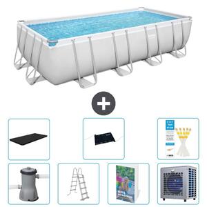 Bestway Power Steel, piscina rettangolare - 488x244x122 cm - composta da 6 parti, modello S524