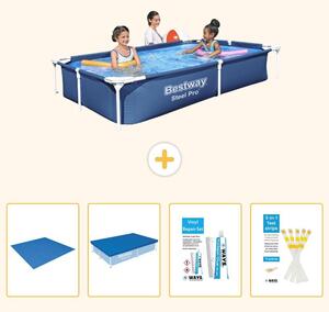 Bestway Steel Pro, piscina rettangolare - 221x150x43 cm - 5 pezzi, modello S22703