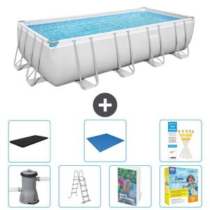 Bestway Power Steel, piscina rettangolare - 488x244x122 cm - composta da 6 parti, modello S546