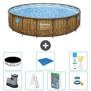 Bestway Power Steel, piscina rotonda - 549x122 cm - composta da 6 parti, modello S568