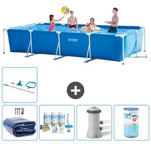 Piscina fuori terra rettangolare - 450x220x84 cm - composta da 6 elementi - modello S40248