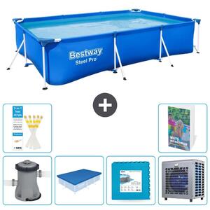 Bestway Steel Pro, piscina rettangolare - 300x201x66 cm - composta da 5 parti, modello S290