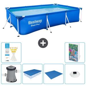 Bestway Steel Pro, piscina rettangolare - 300x201x66 cm - composta da 5 parti, modello S248