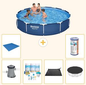 Bestway Steel Pro, piscina in acciaio, forma rotonda - 366x76 cm - composta da 7 elementi, modello S21594