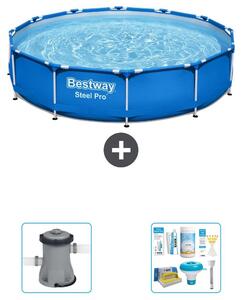 Bestway Steel Pro, piscina in acciaio, forma rotonda - 366x76 cm - composta da 3 parti, modello S22310