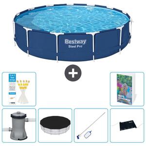 Piscina gonfiabile Bestway Steel Pro, rotonda, dimensioni 396x84 cm, composta da 5 parti, modello S241