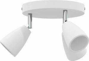VidaXL Faretto da soffitto con faretti bianco 19 x 19 x 14,5 cm metallo