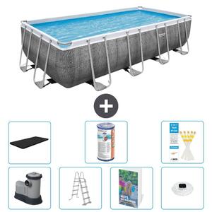 Bestway Power Steel, piscina rettangolare - 549x274x122 cm - composta da 6 parti, modello S622