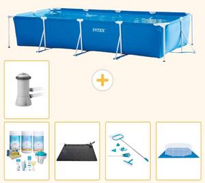 Piscina fuori terra rettangolare - 450x220x84 cm - composta da 6 elementi - modello S20844