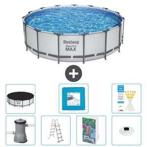 Piscina gonfiabile Bestway Steel Pro MAX, rotonda, 488x122 cm, composta da 6 parti, modello S674