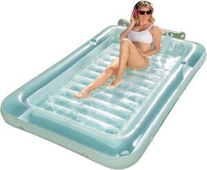 Materasso gonfiabile per adulti – Letto gonfiabile con schienale – Lettino da piscina – Materasso da piscina con schienale – Materasso gonfiabile per piscina – Letto gonfiabile da piscina per adulti