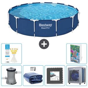 Bestway Steel Pro, piscina in acciaio, rotonda - 396x84 cm - composta da 5 parti, modello S190