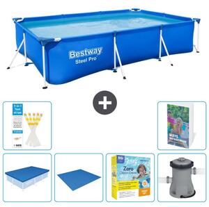 Bestway Steel Pro, piscina rettangolare - 300x201x66 cm - composta da 5 parti, modello S24