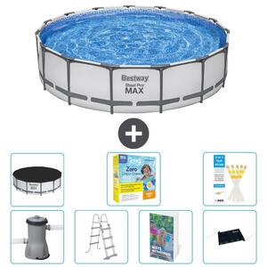 Piscina gonfiabile Bestway Steel Pro MAX, rotonda, 457x122 cm, composta da 6 parti, modello S582