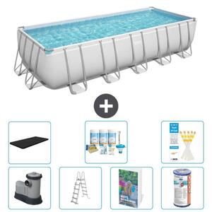 Bestway Power Steel, piscina rettangolare - 640x274x132 cm - composta da 6 parti, modello S556