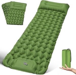 Materasso gonfiabile - Autogonfiabile - Materassi gonfiabili - Con cuscino 200 x 68 cm - Letto gonfiabile ultraleggero e impermeabile per trekking, tenda, zaino, amaca