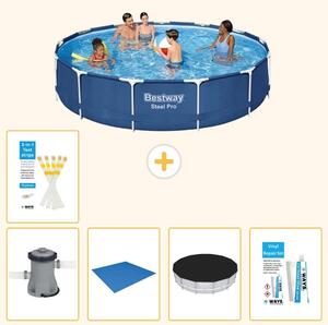 Bestway Steel Pro, piscina in acciaio, forma rotonda - 396x84 cm - composta da 6 parti, modello S22754