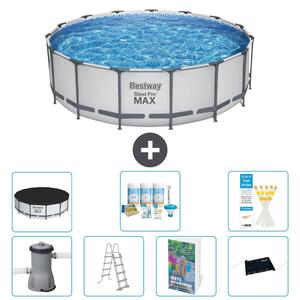Piscina gonfiabile Bestway Steel Pro MAX, rotonda, 488x122 cm, composta da 6 parti, modello S632