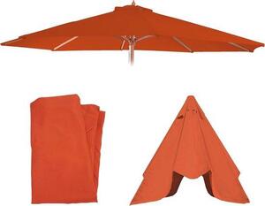 Ombrellone in terracotta Ø 3,5 m in poliestere, idrorepellente e resistente ai raggi UV