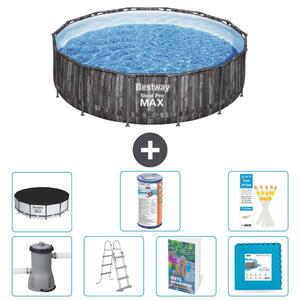 Piscina gonfiabile Bestway Steel Pro MAX, rotonda, 427x107 cm, composta da 6 parti, modello S602