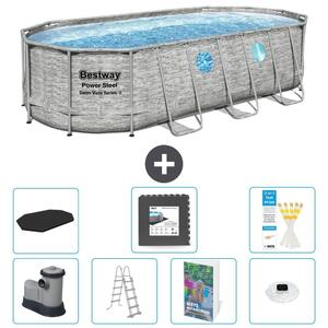 Bestway Power Steel, piscina ovale - 549x274x122 cm - composta da 6 parti, modello S608