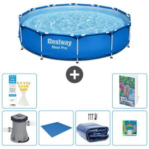 Bestway Steel Pro, piscina in acciaio, rotonda - 366x76 cm - composta da 5 parti, modello S220