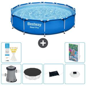 Piscina gonfiabile Bestway Steel Pro, rotonda, dimensioni 366x76 cm, composta da 5 parti, modello S328