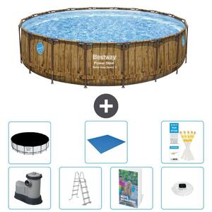 Bestway Power Steel, piscina rotonda - 549x122 cm - composta da 6 parti, modello S596