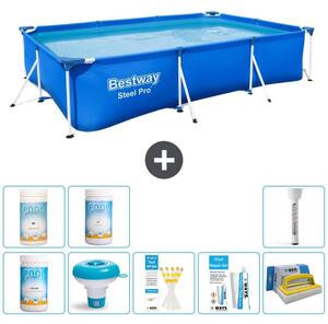 Bestway Steel Pro, piscina rettangolare - 300x201x66 cm - 9 pezzi - Modello S43325