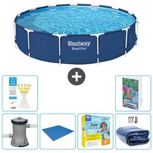 Piscina gonfiabile Bestway Steel Pro, rotonda, dimensioni 396x84 cm, composta da 5 parti, modello S245