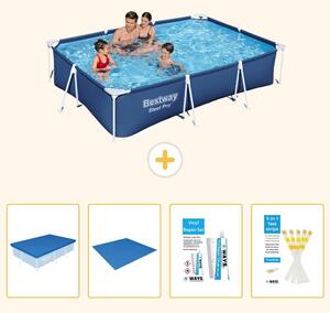 Bestway Steel Pro, piscina rettangolare - 300x201x66 cm - composta da 5 parti - modello S22715