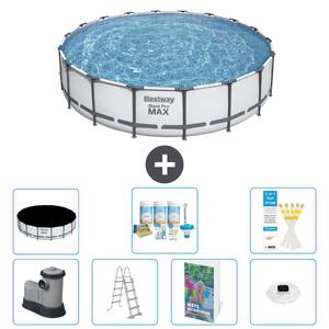 Piscina gonfiabile Bestway Steel Pro MAX, rotonda, 549x122 cm, composta da 6 parti, modello S576