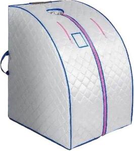 Tenda sauna a infrarossi portatile con sedile e scaldapiedi, 220 V, bianca