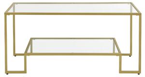 Tavolino - Leobert - Oro/Trasparente - 55 X 100 X 45 Cm
