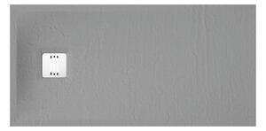 Piatto doccia ultrasottile SENSEA resina sintetica e polvere di marmo Remix 70 x 140 cm grigio